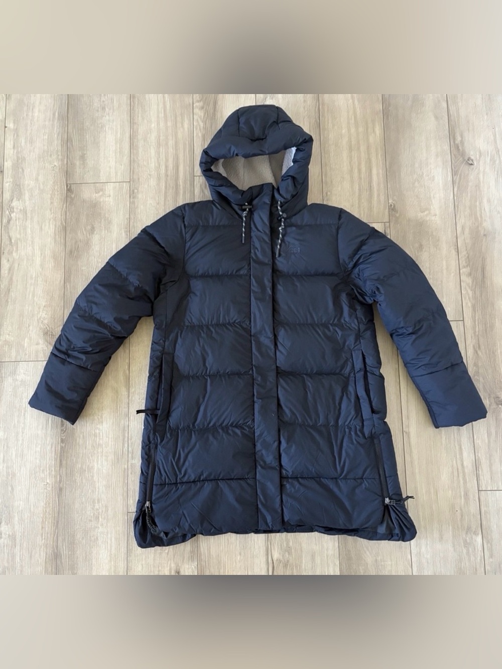 REI Co-op Campwell Down Parka Men's Black Hooded Winter Coat